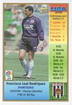 1997-98 Mundicromo Sport Las Fichas de La Liga #362 Leal Back