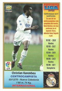 1997-98 Mundicromo Sport Las Fichas de La Liga #14b Christian Karembeu Back