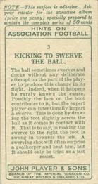 1934 Player's Hints On Association Football #3 Kicking to Swerve the Ball, Back