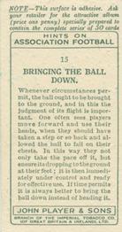 1934 Player's Hints On Association Football #15 Bringing the Ball Down, Back