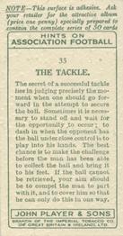 1934 Player's Hints On Association Football #35 The Tackle, Back