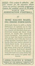 1934 Player's Hints On Association Football #37 Wing Halves Marking Inside Forwards, Back