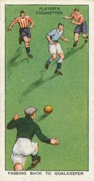 1934 Player's Hints On Association Football #42 Passing Back to Goalkeeper, Front