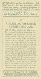 1934 Player's Hints On Association Football #43 Advancing to Check Break Through, Back