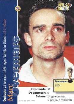 1998 WK 98 Netherlands #71 Marc Overmars Front