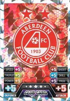2013-14 Topps Match Attax Scottish Premiership #1 Aberdeen Club Badge Front