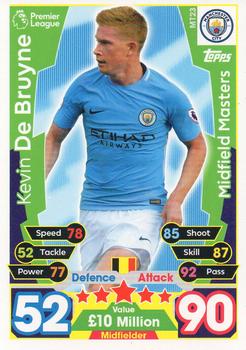 2017-18 Topps Match Attax Premier League - Mega Tin Exclusives : Midfield Masters #MT23 Kevin De Bruyne Front
