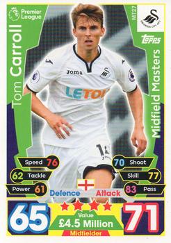 2017-18 Topps Match Attax Premier League - Mega Tin Exclusives : Midfield Masters #MT27 Tom Carroll Front