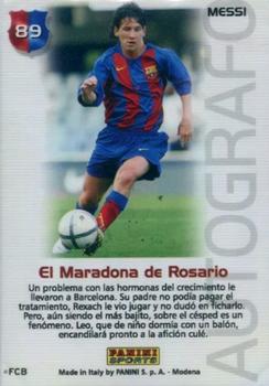 2004-05 Panini Megacracks Barca Campeón / Campió #89 Lionel Messi Back