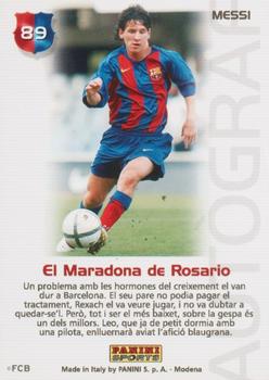 2004-05 Panini Megacracks Barca Campeón / Campió #89 Messi Back