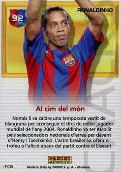 2004-05 Panini Megacracks Barca Campeón / Campió #92 Ronaldinho Back