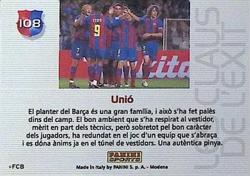 2004-05 Panini Megacracks Barca Campeón / Campió #108 Union / Unio Back