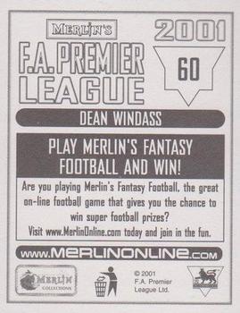 2000-01 Merlin F.A. Premier League 2001 #60 Dean Windass Back