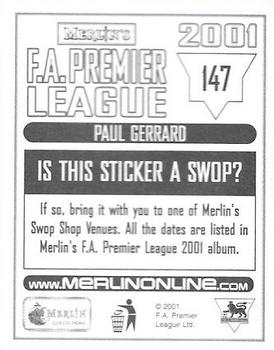 2000-01 Merlin F.A. Premier League 2001 #147 Paul Gerrard Back