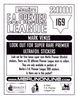 2000-01 Merlin F.A. Premier League 2001 #169 Mark Venus Back