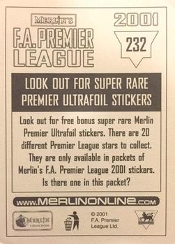 2000-01 Merlin F.A. Premier League 2001 #232 Michael Owen Back