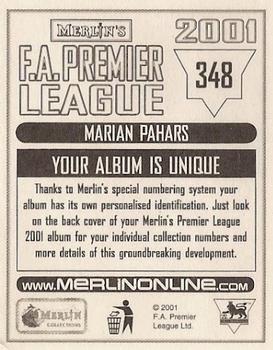 2000-01 Merlin F.A. Premier League 2001 #348 Marian Pahars Back