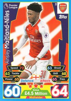 2017-18 Topps Match Attax Premier League Extra #U5 Ainsley Maitland-Niles Front