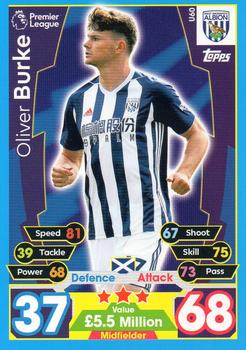 2017-18 Topps Match Attax Premier League Extra #U60 Oliver Burke Front