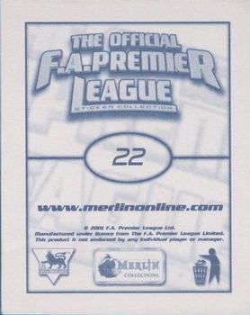 2001-02 Merlin F.A. Premier League 2002 #22 Sylvain Wiltord Back