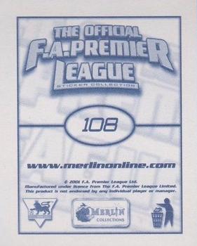 2001-02 Merlin F.A. Premier League 2002 #108 Marcel Desailly Back