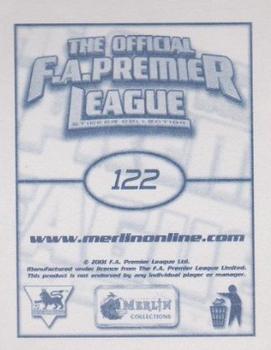 2001-02 Merlin F.A. Premier League 2002 #122 Gianfranco Zola Back