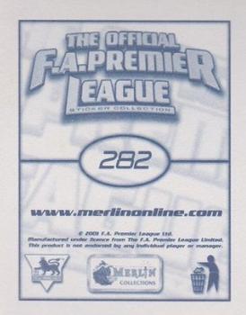 2001-02 Merlin F.A. Premier League 2002 #282 Jamie Redknapp Back