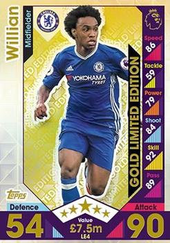 2016-17 Topps Match Attax Premier League - Limited Edition Gold #LE4 Willian Front