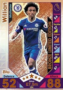 2016-17 Topps Match Attax Premier League - Limited Edition Bronze #LE4 Willian Front
