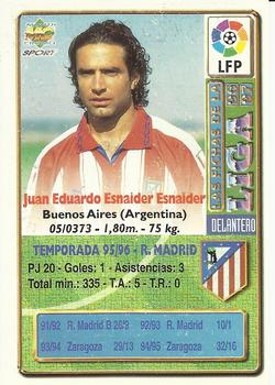 1996-97 Mundicromo Sport Las Fichas de La Liga - Ultima Hora #17 Esnaider Back