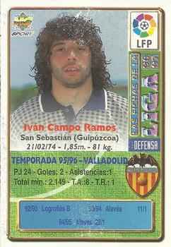 1996-97 Mundicromo Sport Las Fichas de La Liga - Ultima Hora #26 Ivan Campo Back