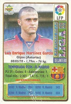 1996-97 Mundicromo Sport Las Fichas de La Liga - Ultima Hora #42 Luis Enrique Back