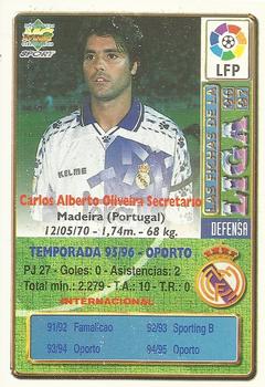 1996-97 Mundicromo Sport Las Fichas de La Liga - Ultima Hora #95 Secretario Back