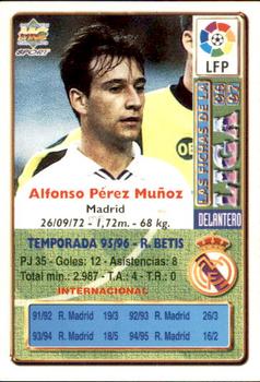 1996-97 Mundicromo Sport Las Fichas de La Liga - Ultima Hora #106 Alfonso Back