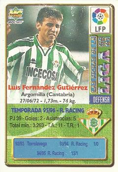 1996-97 Mundicromo Sport Las Fichas de La Liga - Ultima Hora #132 Luis Fernandez Back