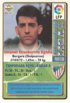 1996-97 Mundicromo Sport Las Fichas de La Liga - Ultima Hora #220 Etxeberria Back
