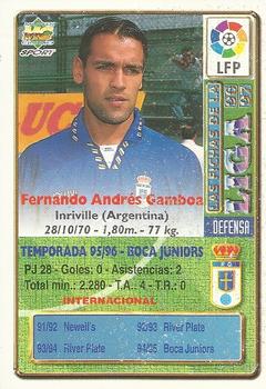 1996-97 Mundicromo Sport Las Fichas de La Liga - Ultima Hora #259 Gamboa Back