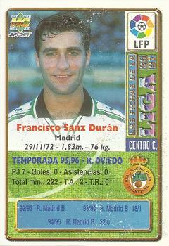 1996-97 Mundicromo Sport Las Fichas de La Liga - Ultima Hora #294 Paco Sanz Back