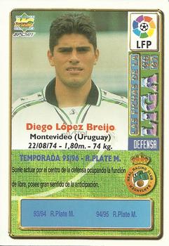 1996-97 Mundicromo Sport Las Fichas de La Liga - Ultima Hora #299 Diego Lopez Back