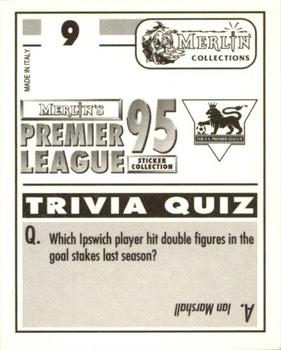 1994-95 Merlin's Premier League 95 #9 Tony Adams Back