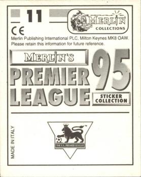 1994-95 Merlin's Premier League 95 #11 Eddie McGoldrick Back
