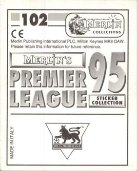 1994-95 Merlin's Premier League 95 #102 Jonathan Gould Back