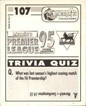1995 Merlin's Premier League #107 David Rennie Back