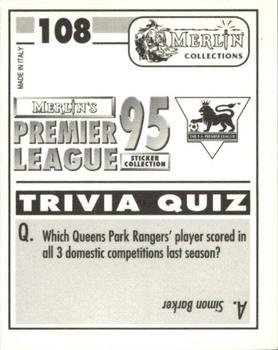 1994-95 Merlin's Premier League 95 #108 Ally Pickering Back