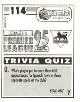 1994-95 Merlin's Premier League 95 #114 Peter Ndlovu Back