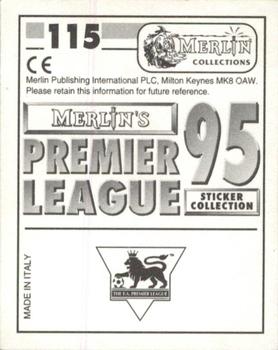 1994-95 Merlin's Premier League 95 #115 Mick Quinn Back