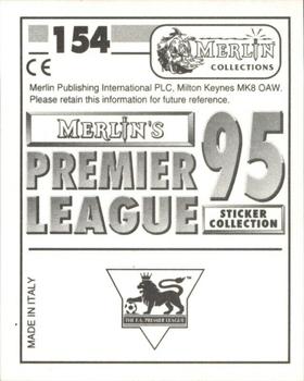 1994-95 Merlin's Premier League 95 #154 Joe Parkinson Back