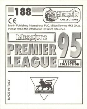1994-95 Merlin's Premier League 95 #188 Stuart Slater Back