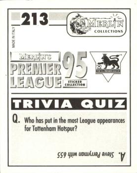 1994-95 Merlin's Premier League 95 #213 Noel Whelan Back