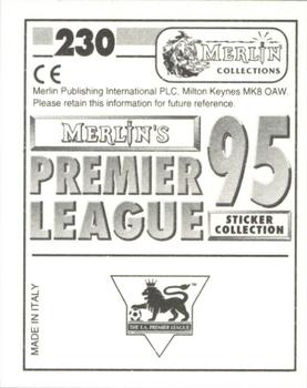 1994-95 Merlin's Premier League 95 #230 Steve Agnew Back